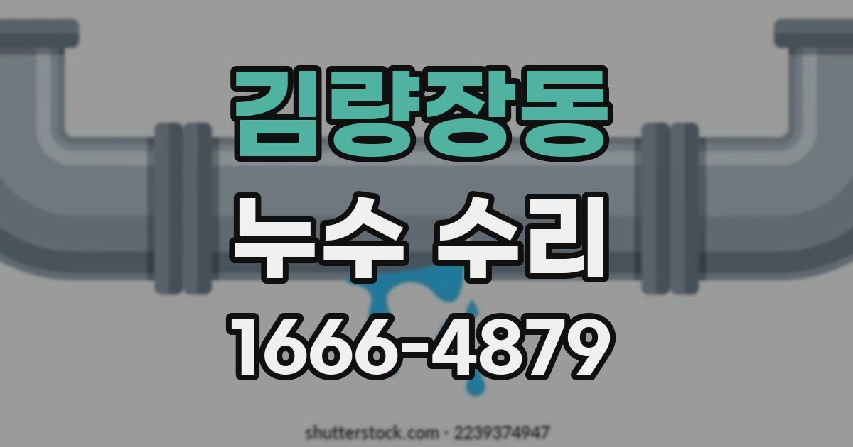 김량장동 누수 수리