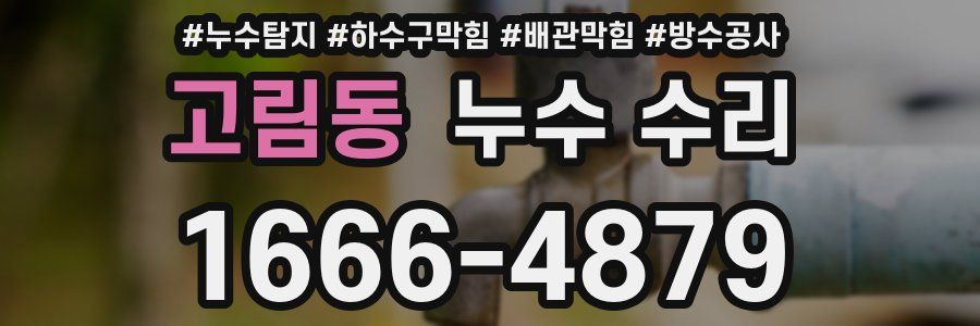 고림동 누수 수리