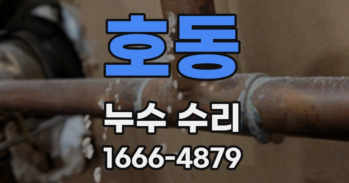 호동 누수 수리