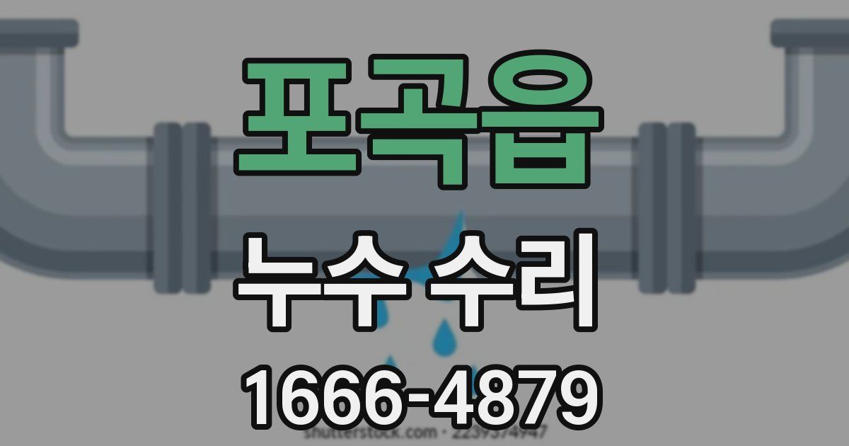 포곡읍 누수 수리