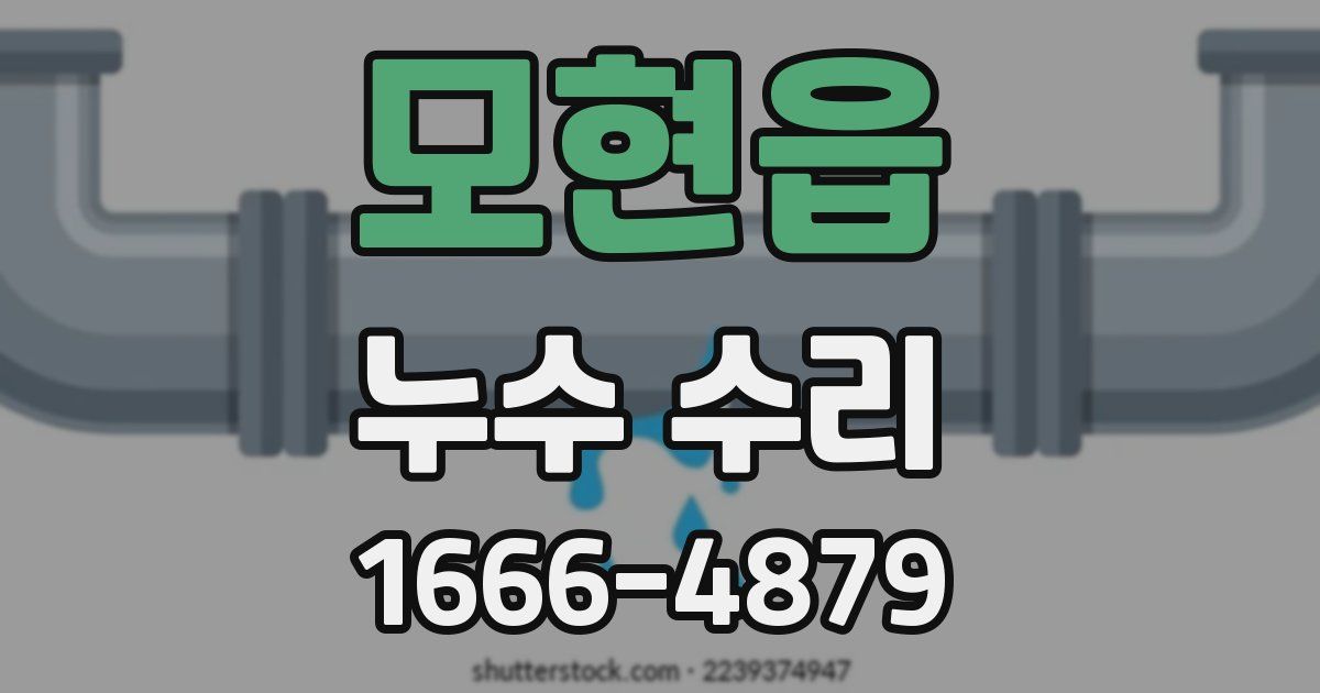 모현읍 누수 수리