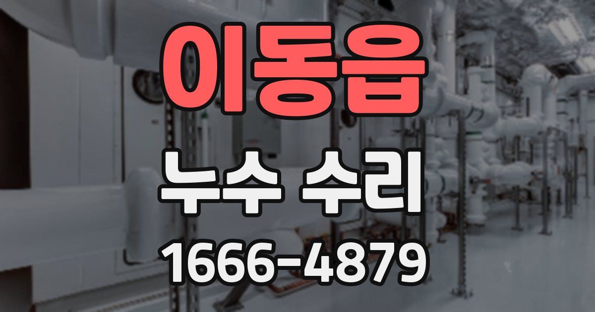 이동읍 누수 수리