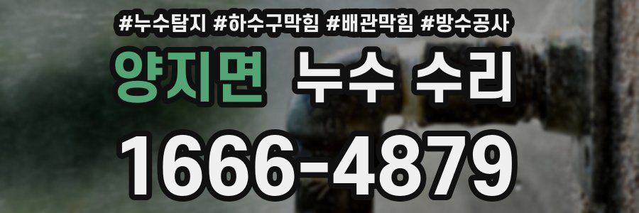 양지면 누수 수리