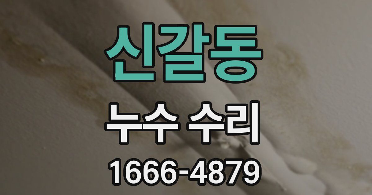 신갈동 누수 수리