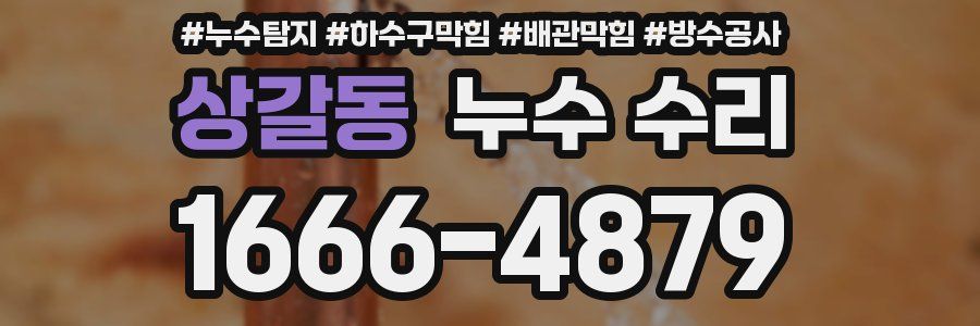상갈동 누수 수리