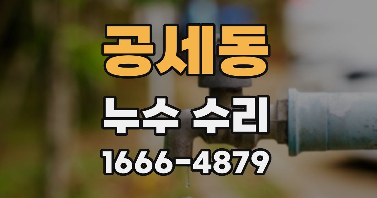 공세동 누수 수리