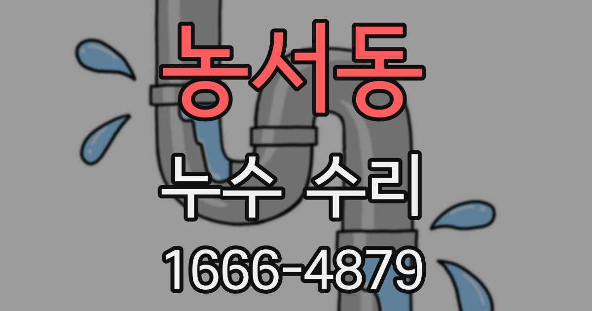 농서동 누수 수리