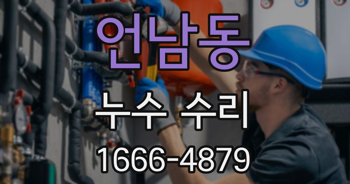 언남동 누수 수리