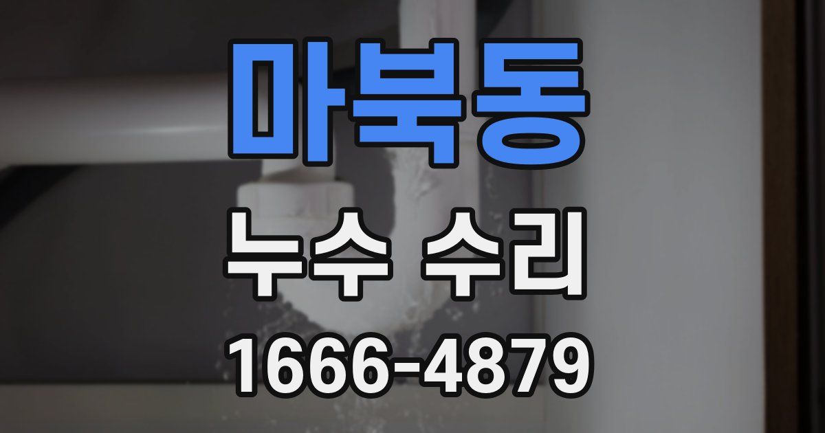 마북동 누수 수리