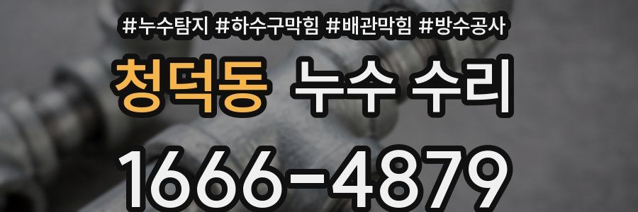 청덕동 누수 수리