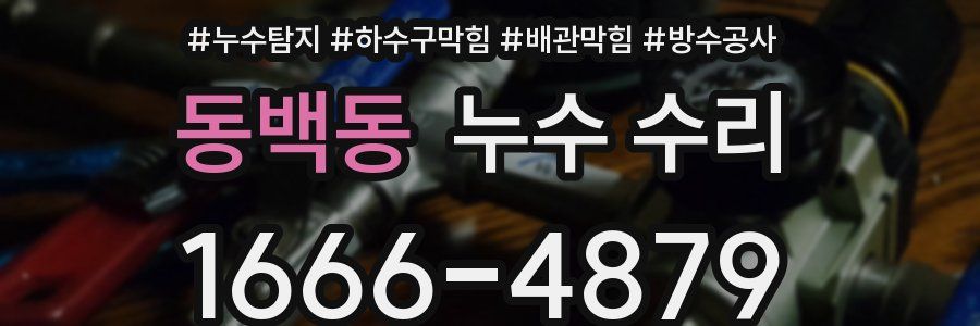 동백동 누수 수리