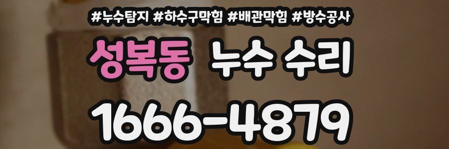 성복동 누수 수리