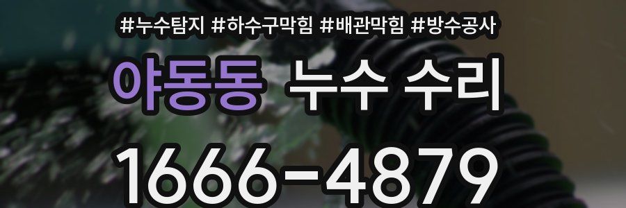 야동동 누수 수리