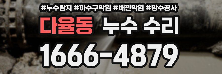 다율동 누수 수리