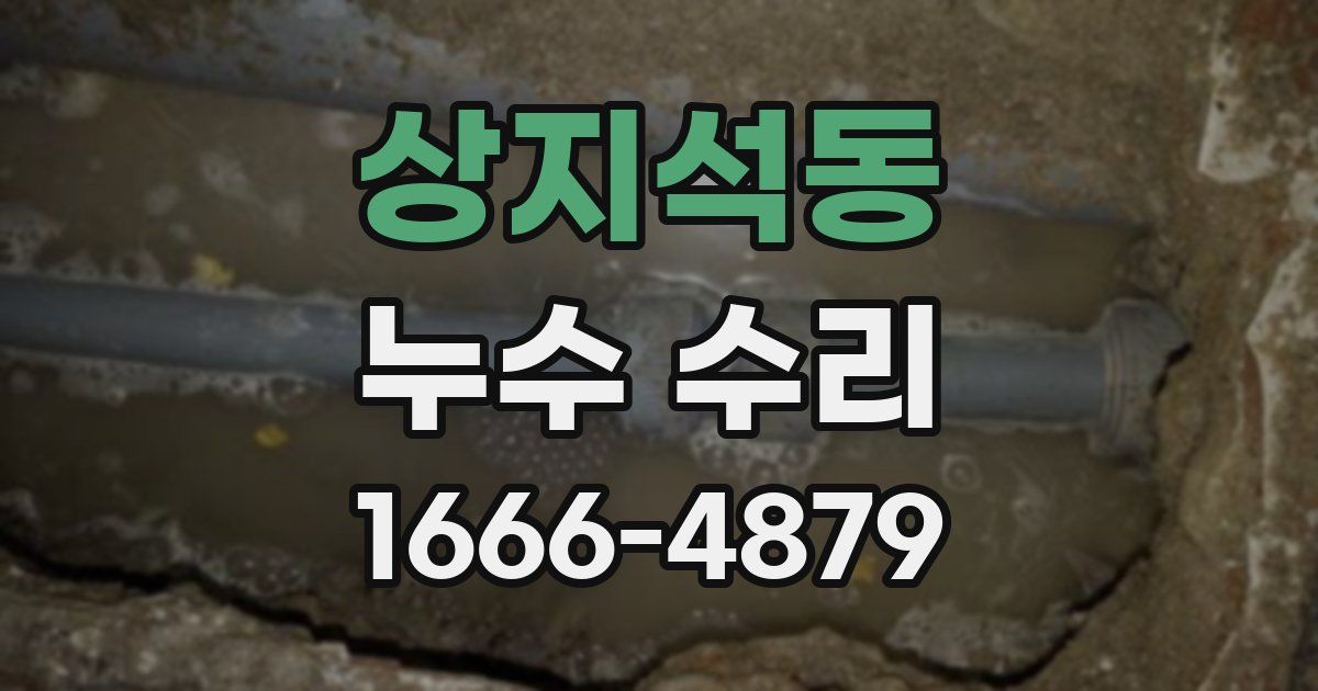 상지석동 누수 수리
