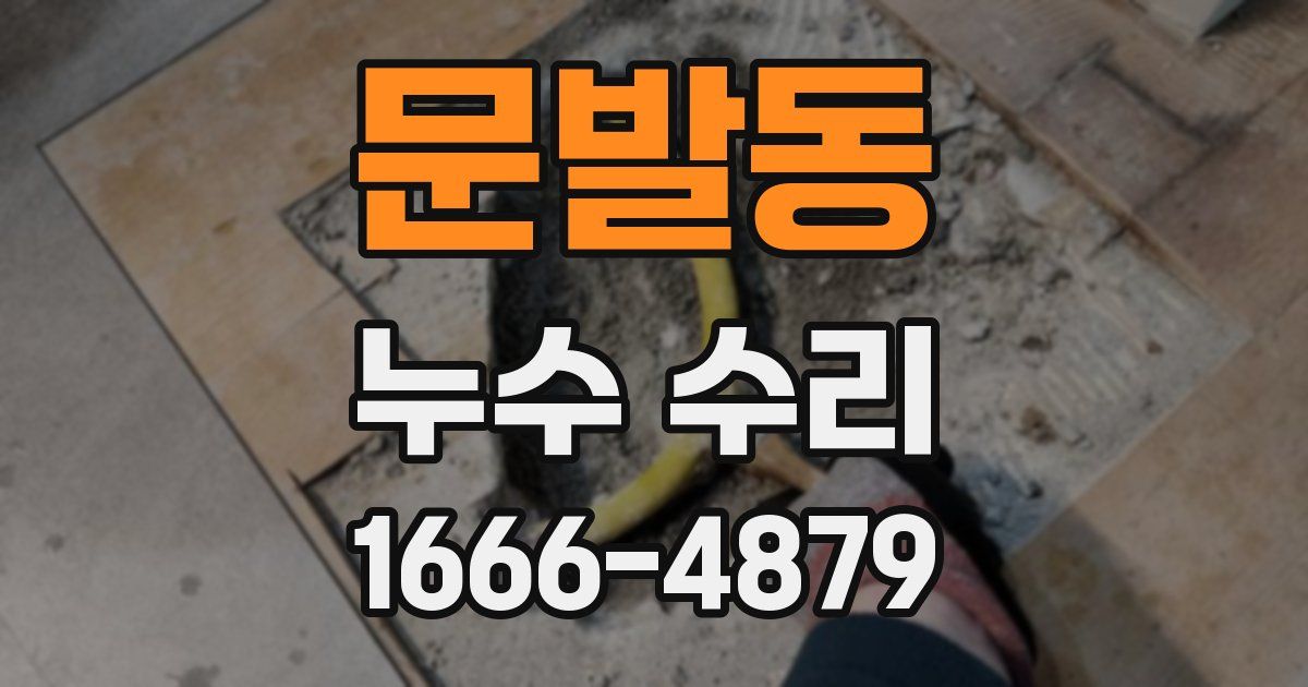 문발동 누수 수리