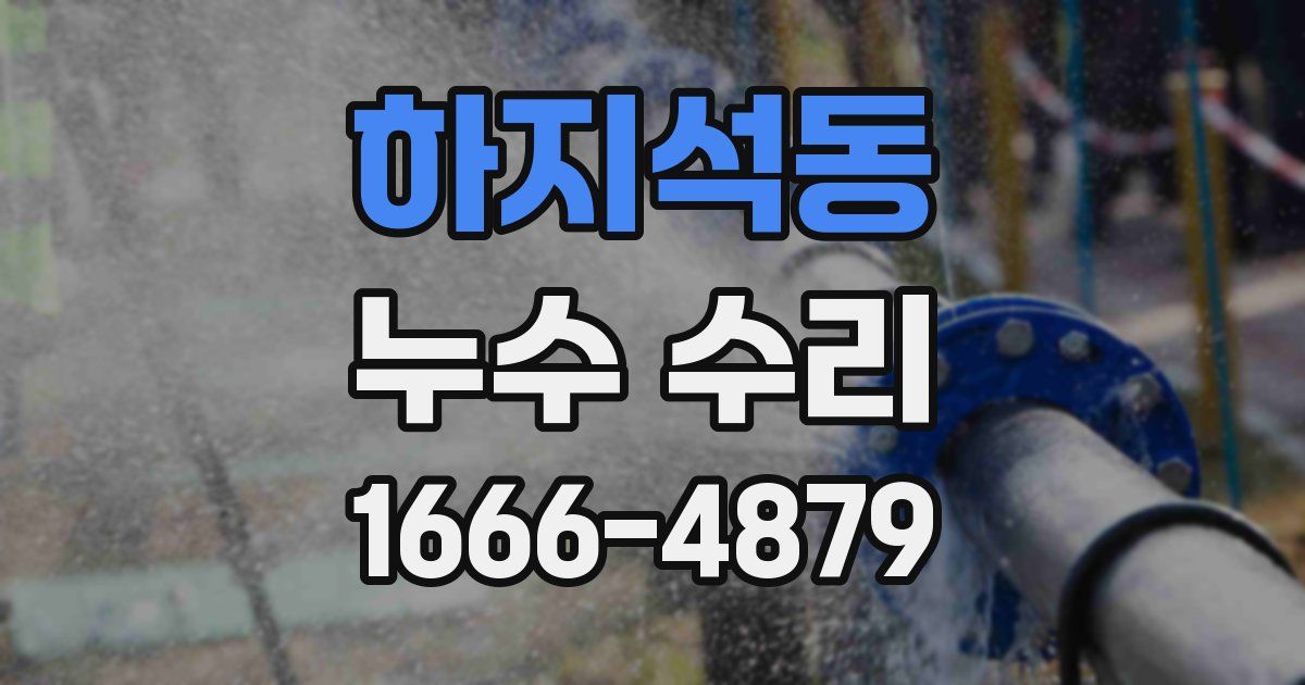 하지석동 누수 수리