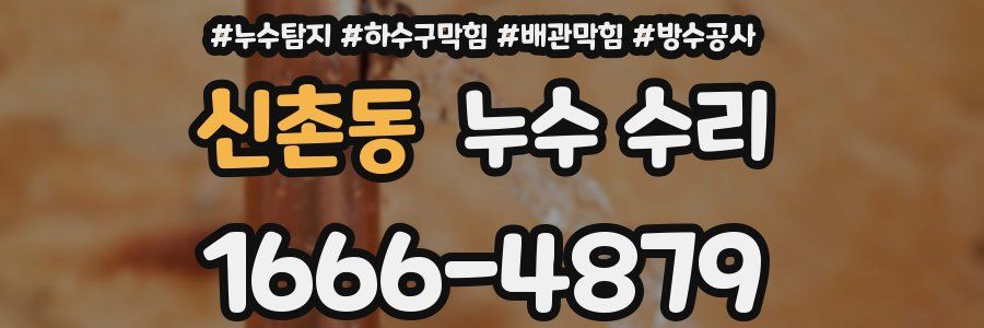 신촌동 누수 수리