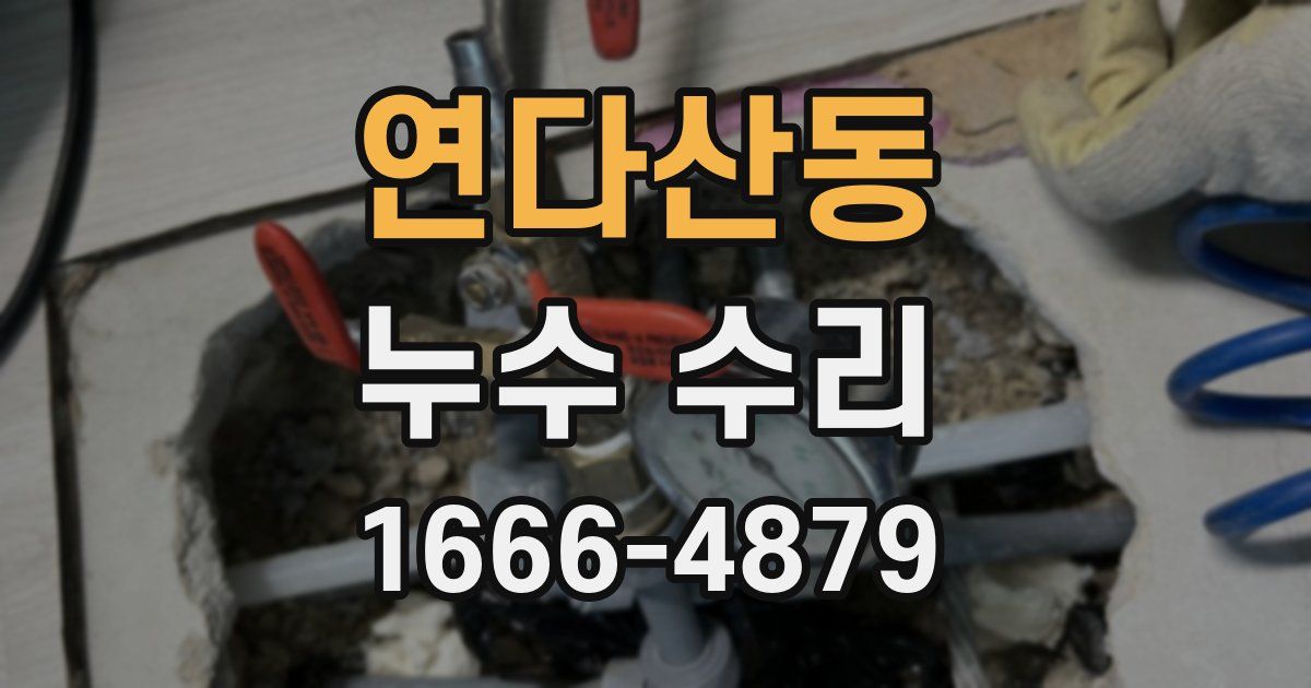 연다산동 누수 수리