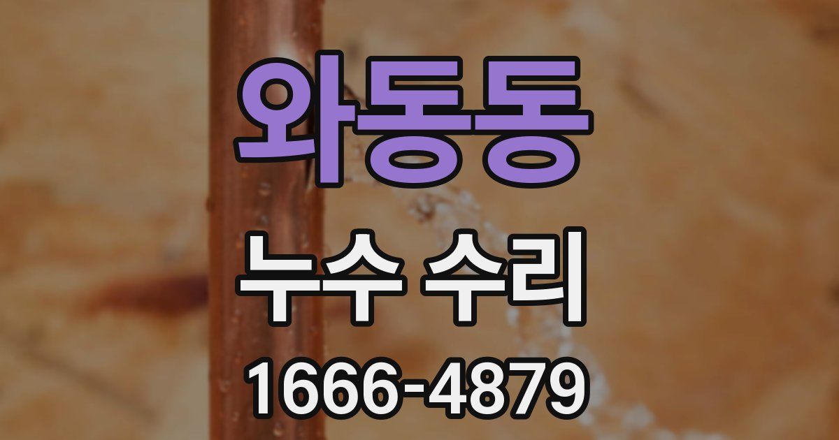 와동동 누수 수리