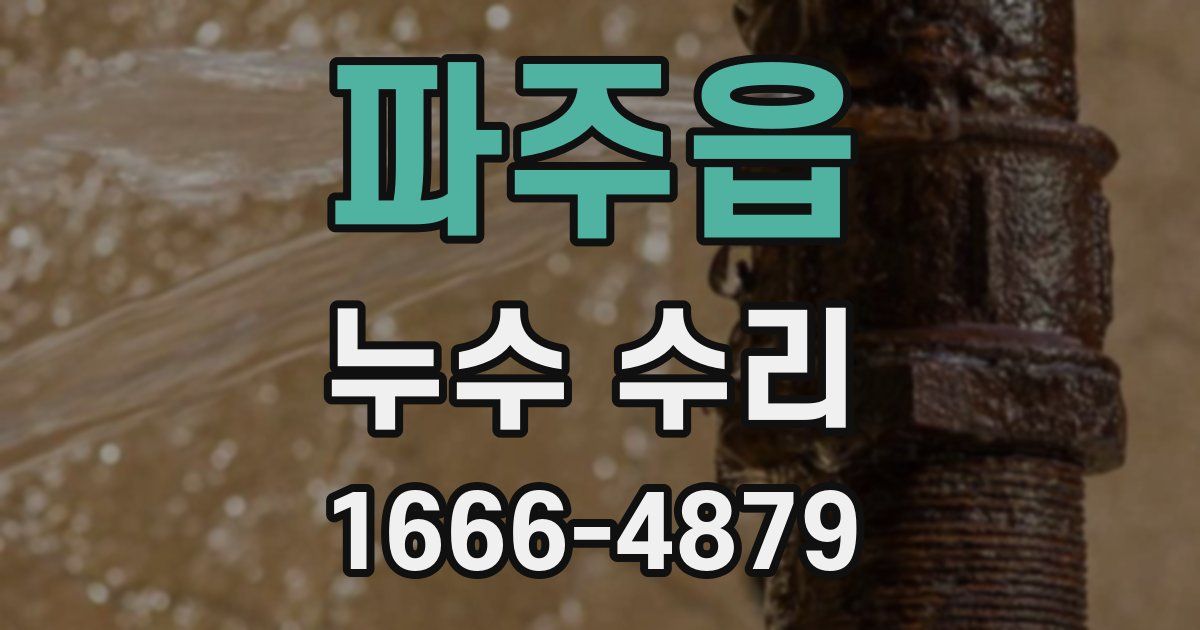 파주읍 누수 수리