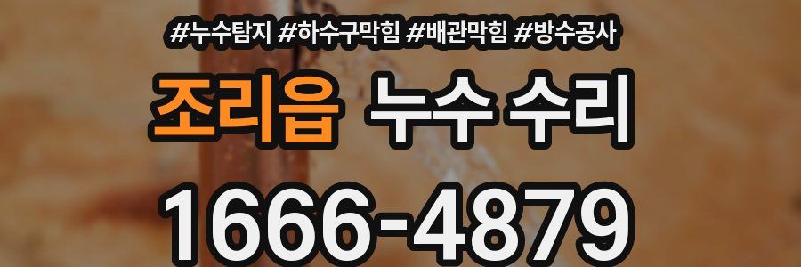 조리읍 누수 수리