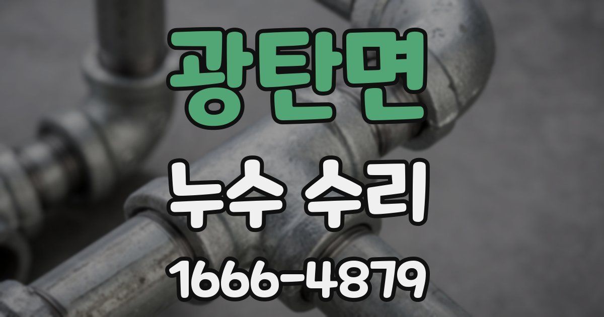 광탄면 누수 수리