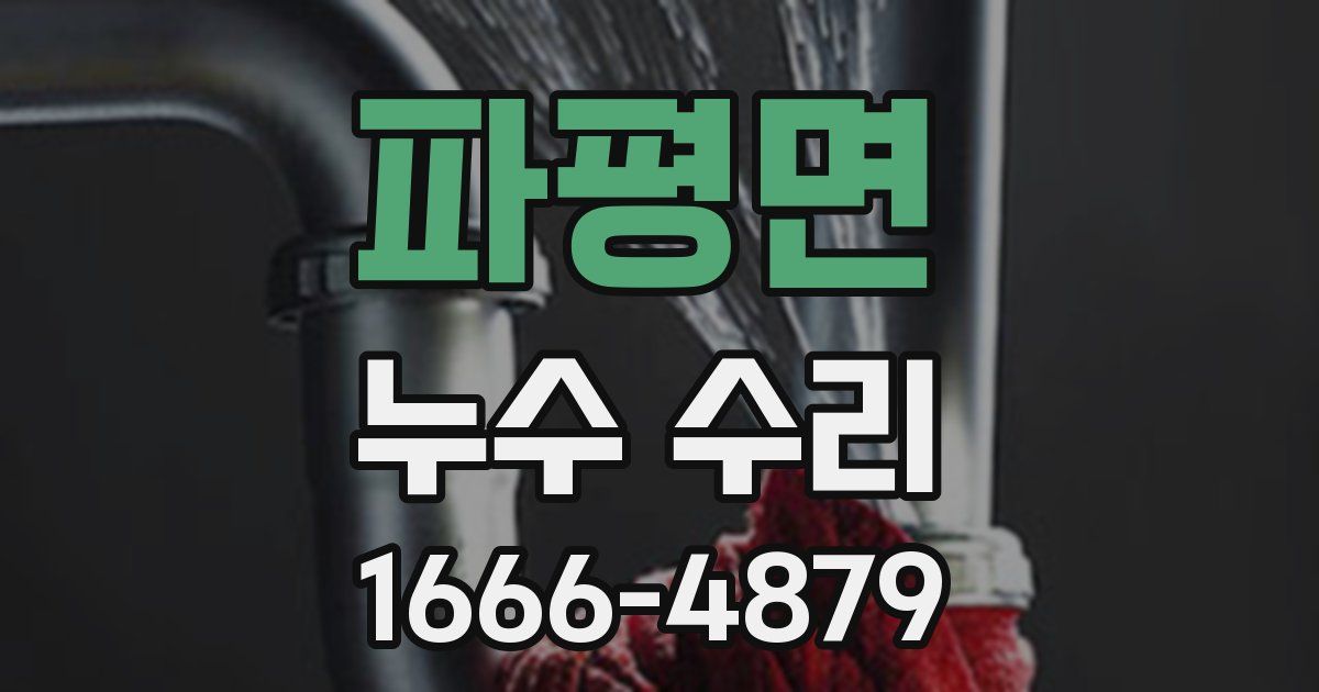 파평면 누수 수리