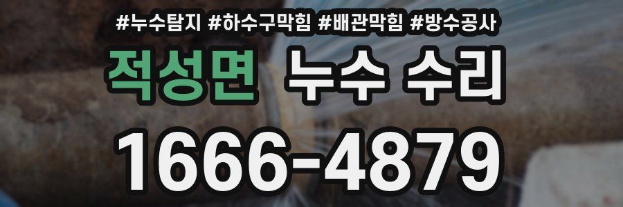 적성면 누수 수리