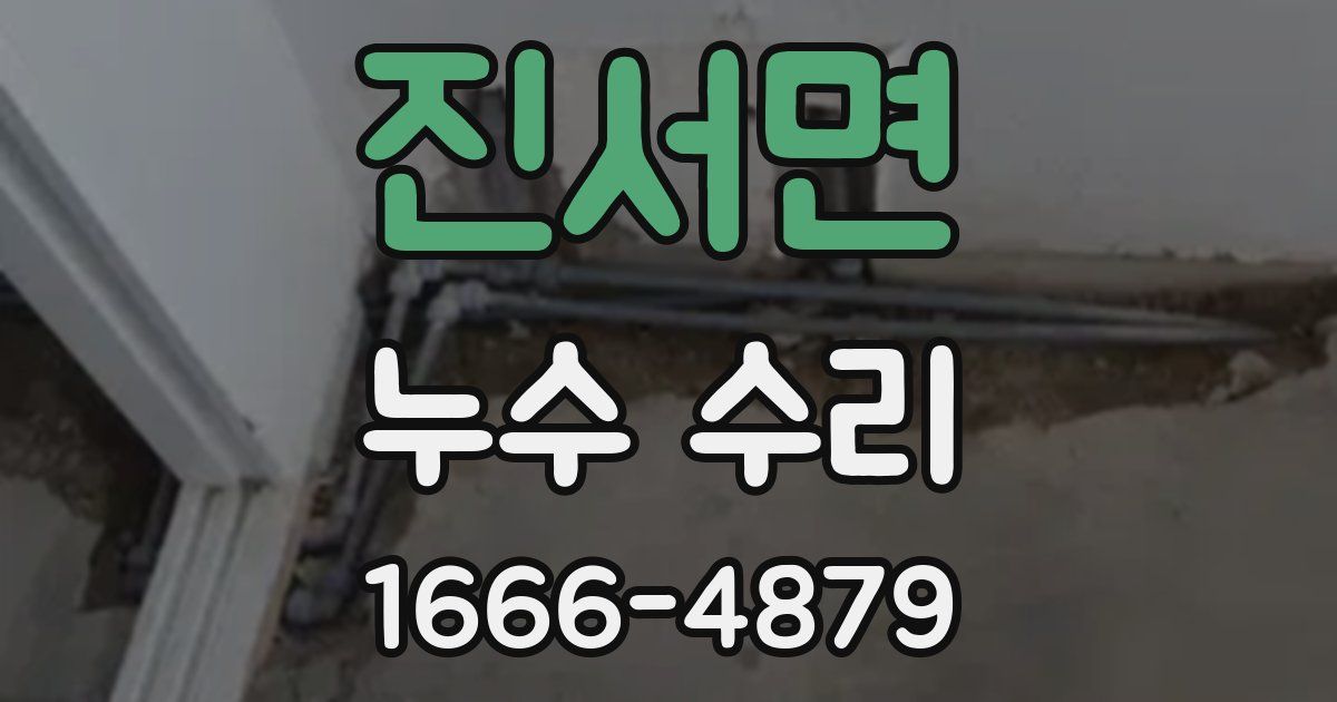 진서면 누수 수리