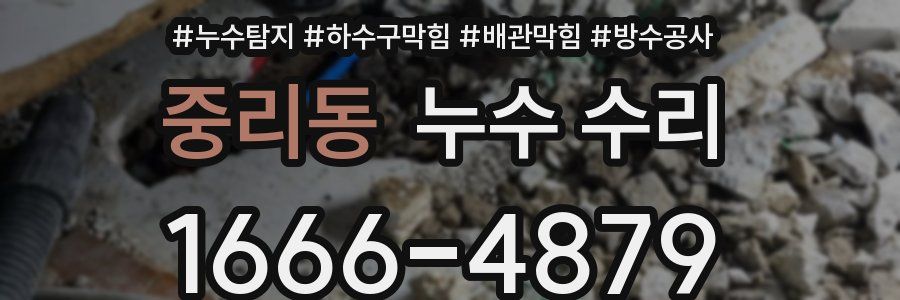 중리동 누수 수리