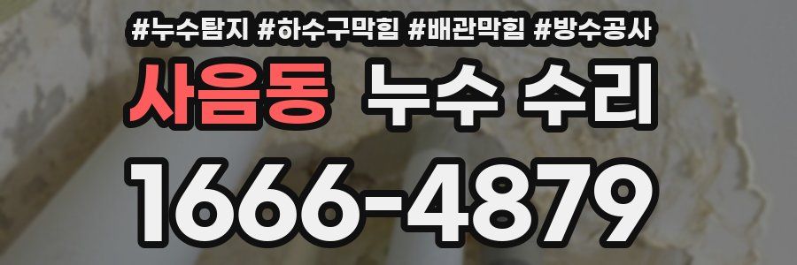 사음동 누수 수리