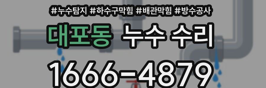 대포동 누수 수리