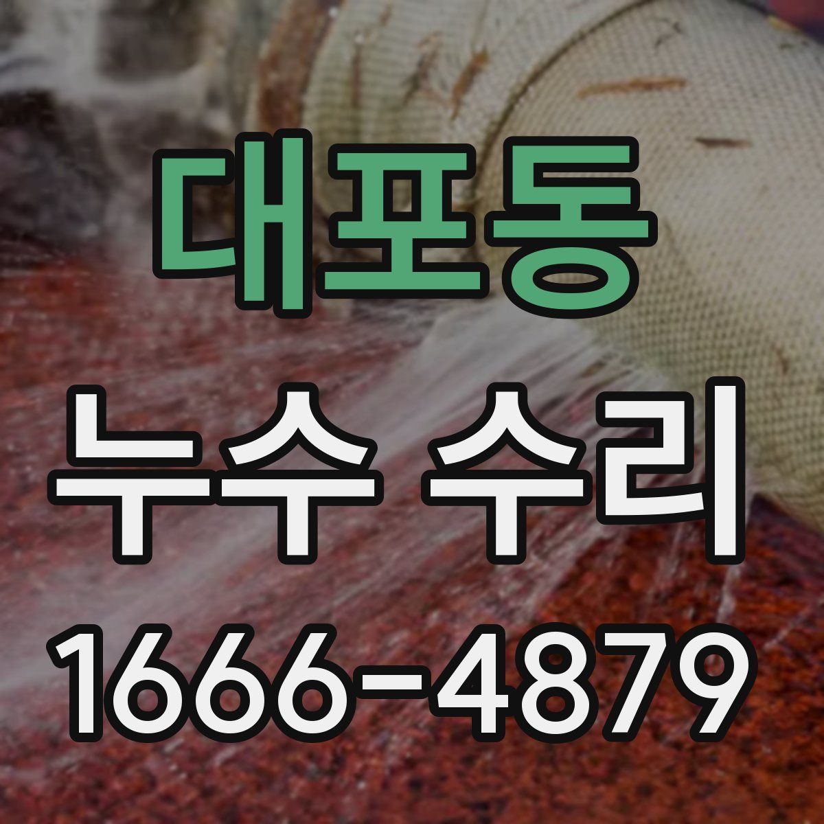 대포동 누수 수리