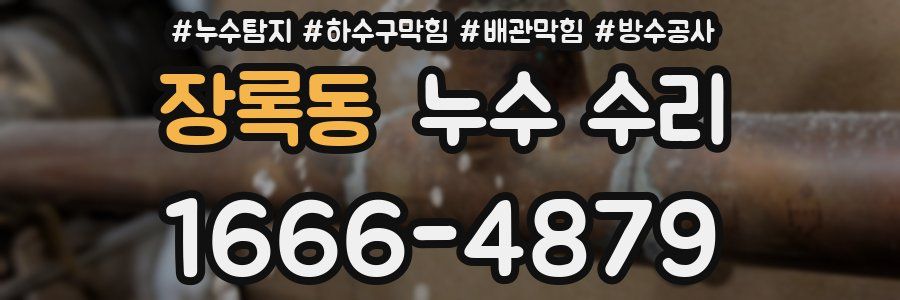 장록동 누수 수리