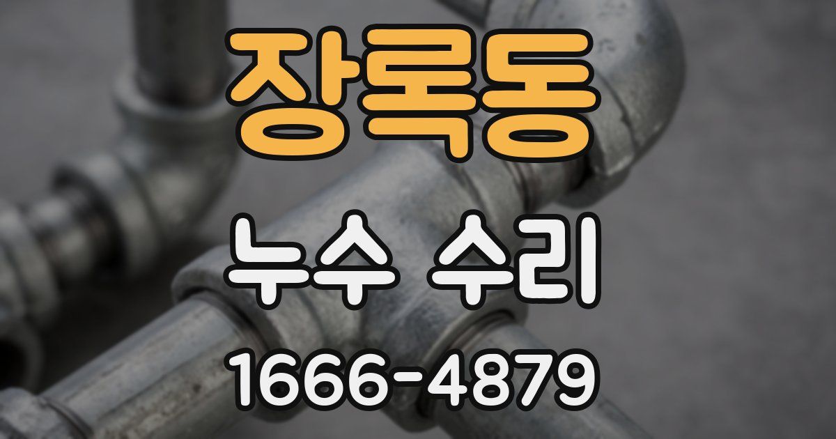 장록동 누수 수리