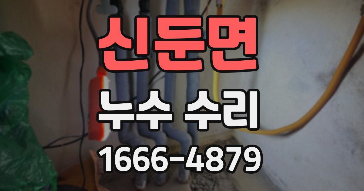 신둔면 누수 수리