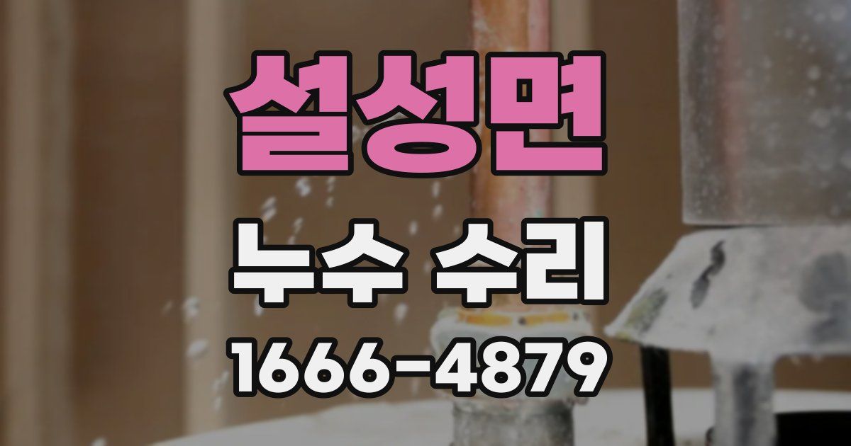 설성면 누수 수리