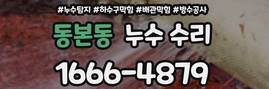 동본동 누수 수리
