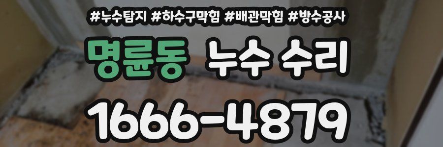 명륜동 누수 수리
