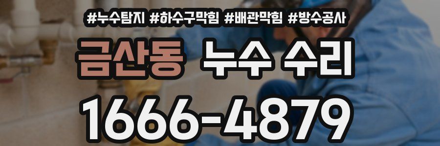 금산동 누수 수리
