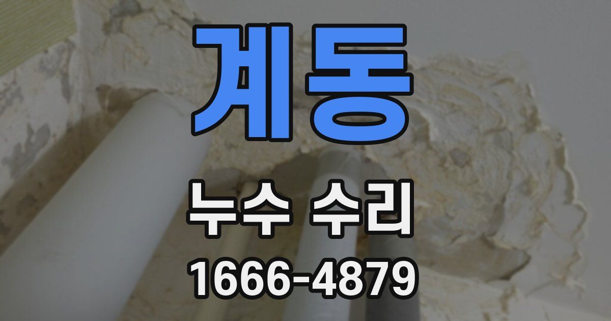 계동 누수 수리