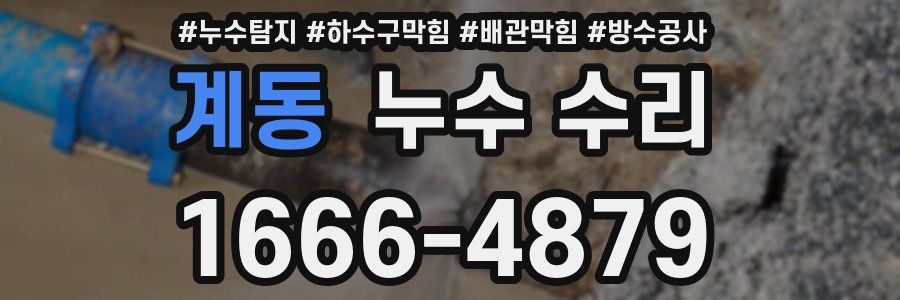 계동 누수 수리