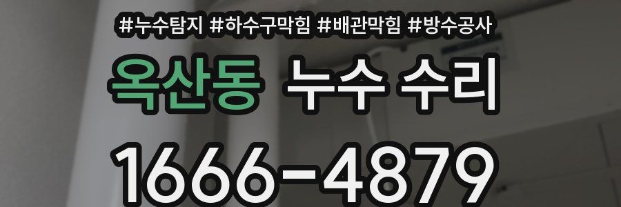 옥산동 누수 수리