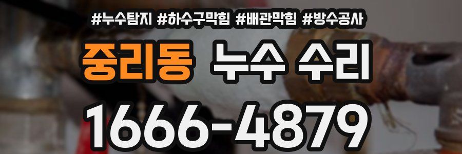중리동 누수 수리