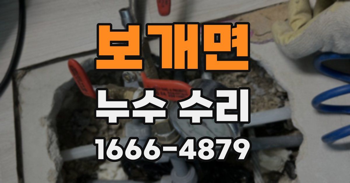 보개면 누수 수리