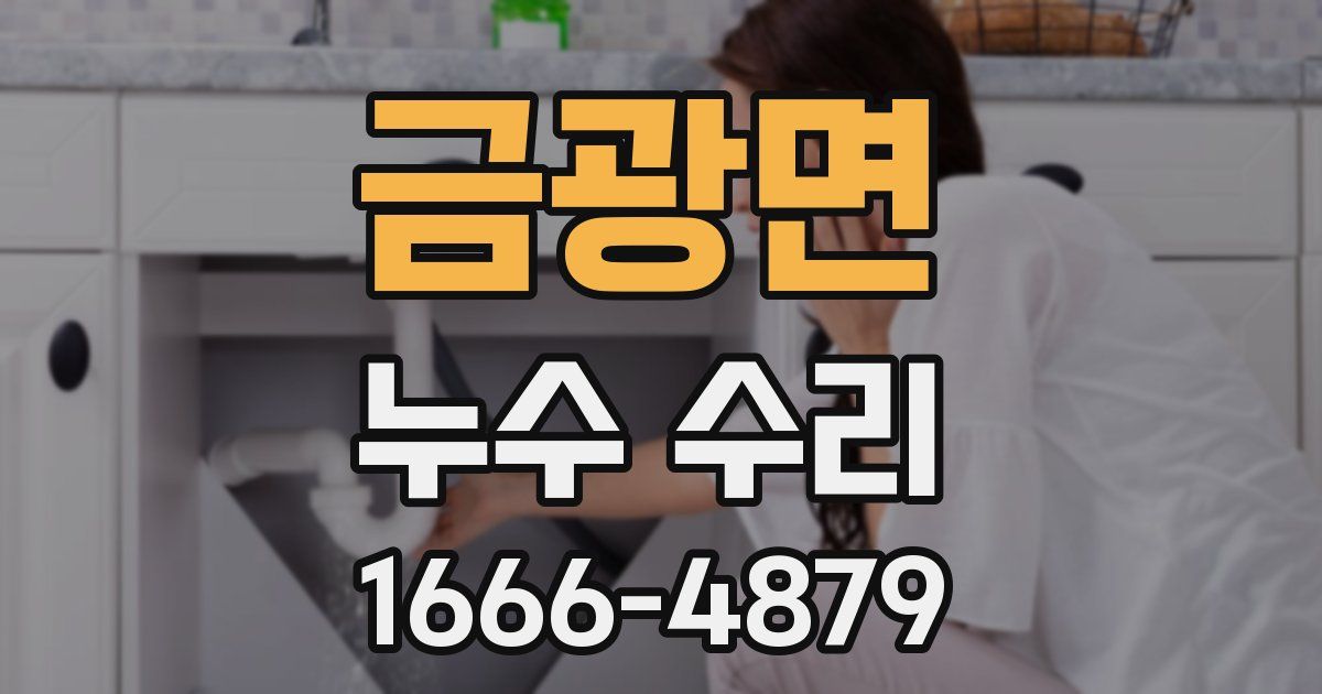 금광면 누수 수리