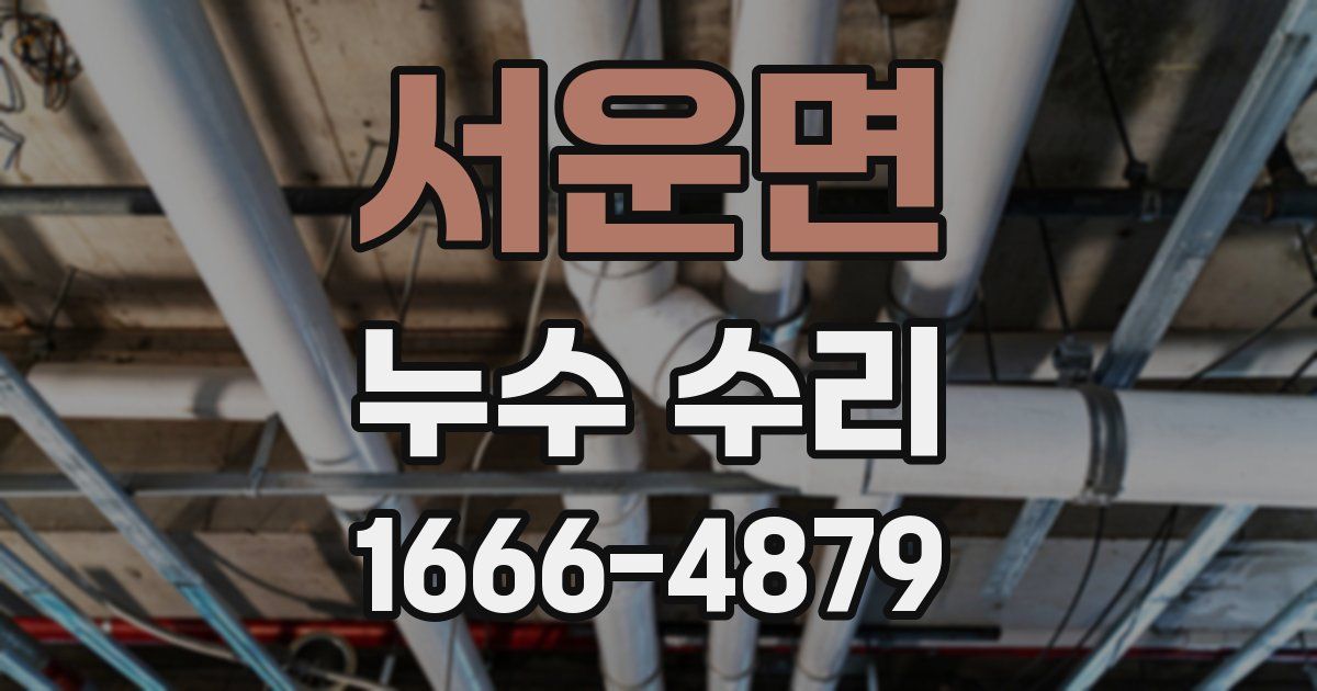 서운면 누수 수리