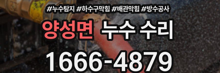 양성면 누수 수리