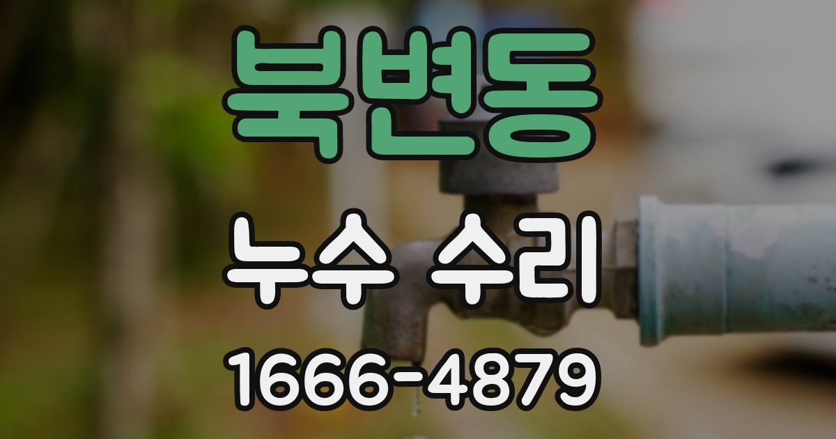 북변동 누수 수리